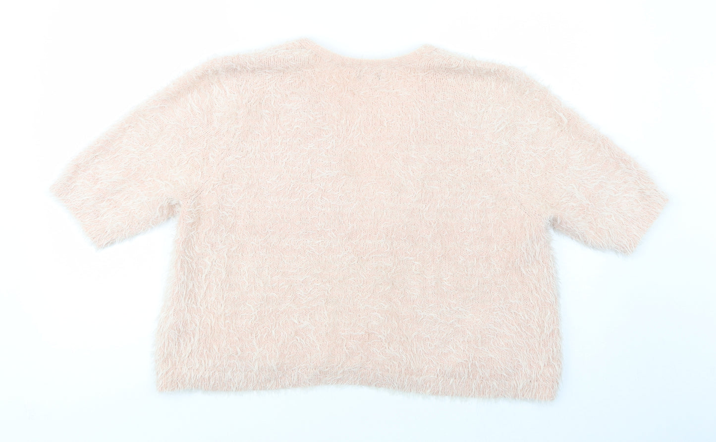 F&F Womens Pink V-Neck  Acrylic Shrug Jumper Size 22