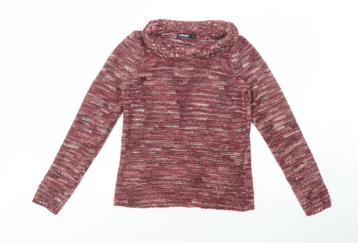 Colours of The World Womens Purple Roll Neck  Acrylic Pullover Jumper Size XS