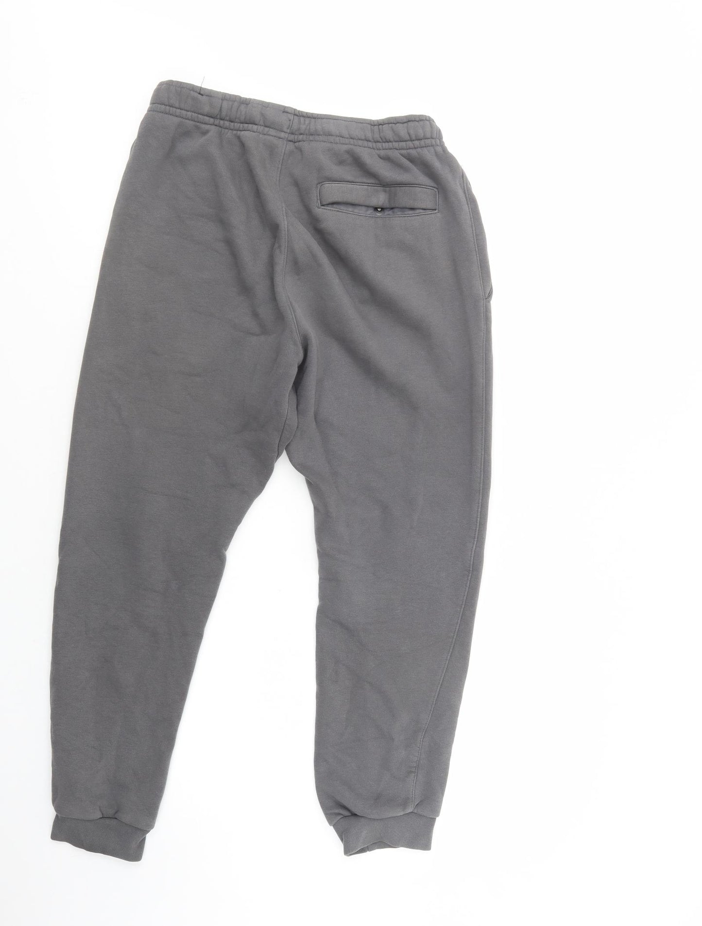 Nike Womens Grey  Cotton Jogger Trousers Size S L28 in Regular Drawstring