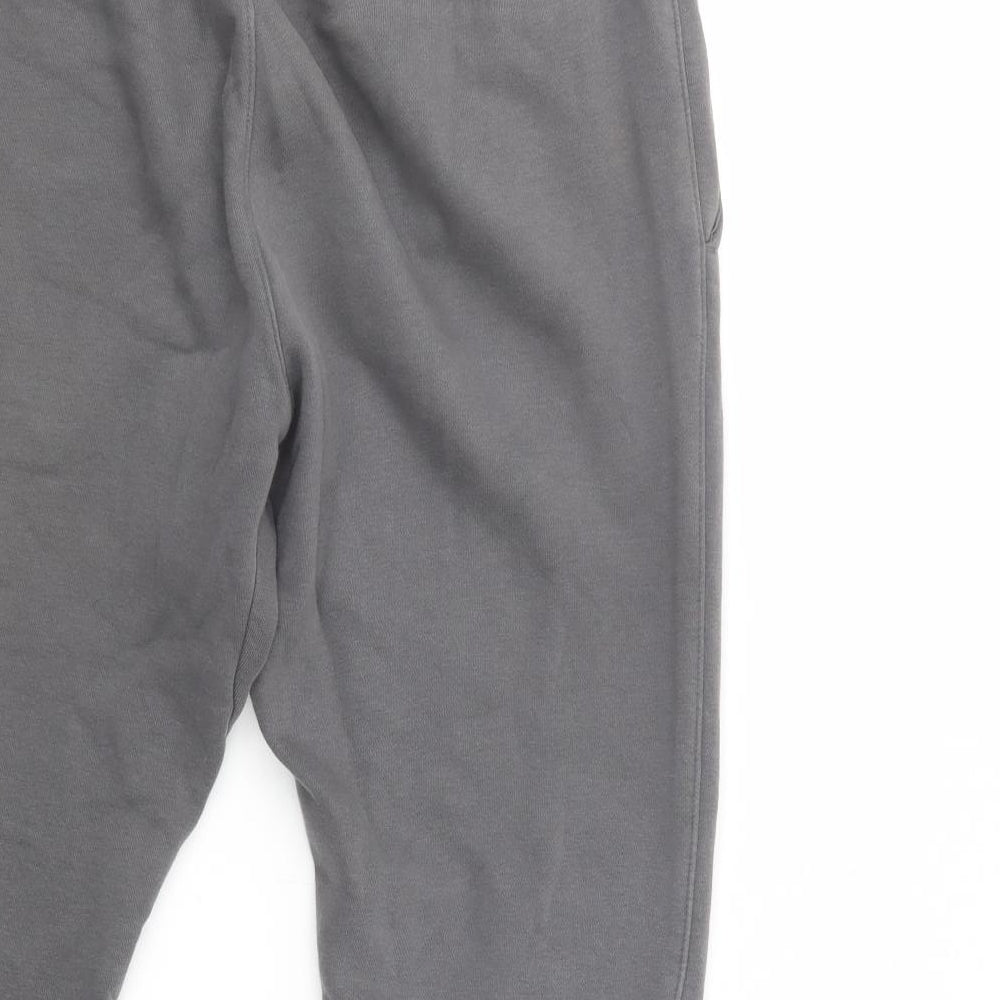 Nike Womens Grey  Cotton Jogger Trousers Size S L28 in Regular Drawstring