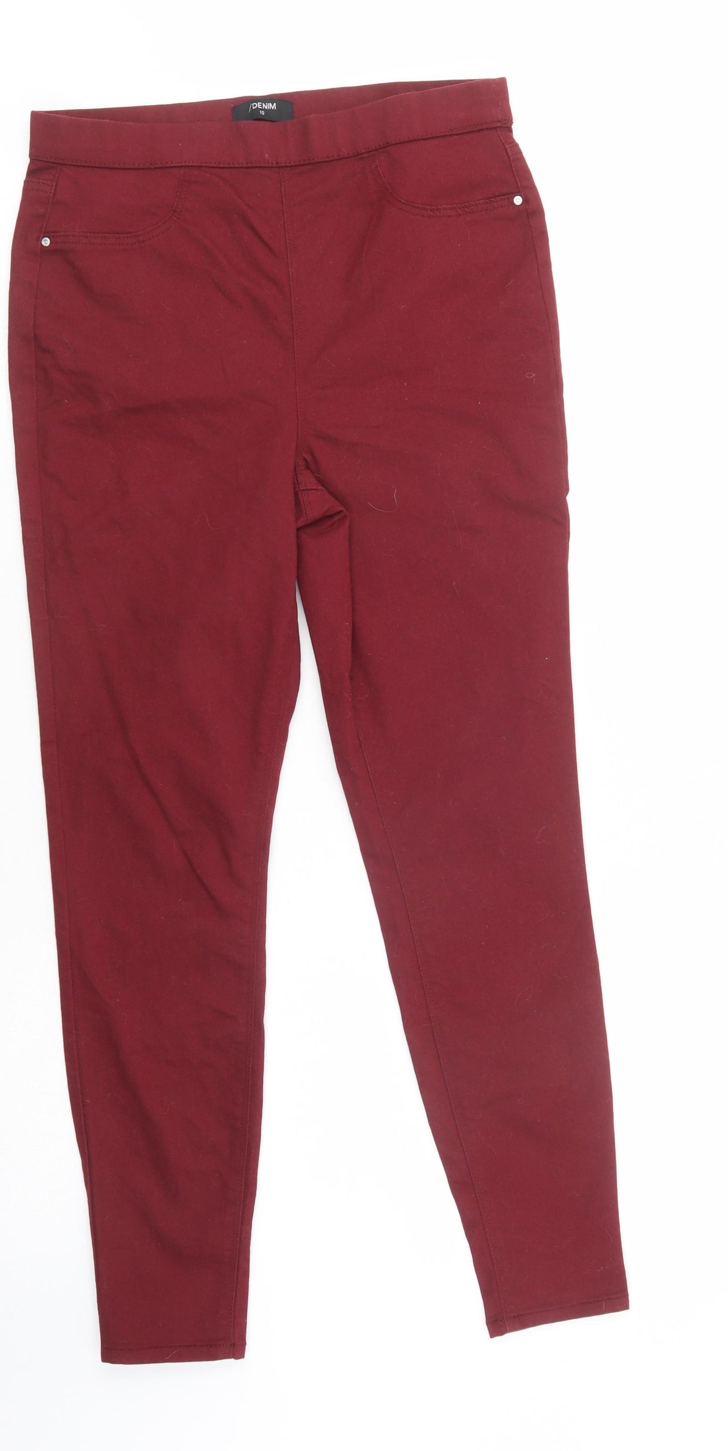 Matalan Womens Red  Cotton Jegging Jeans Size 10 L29 in Regular