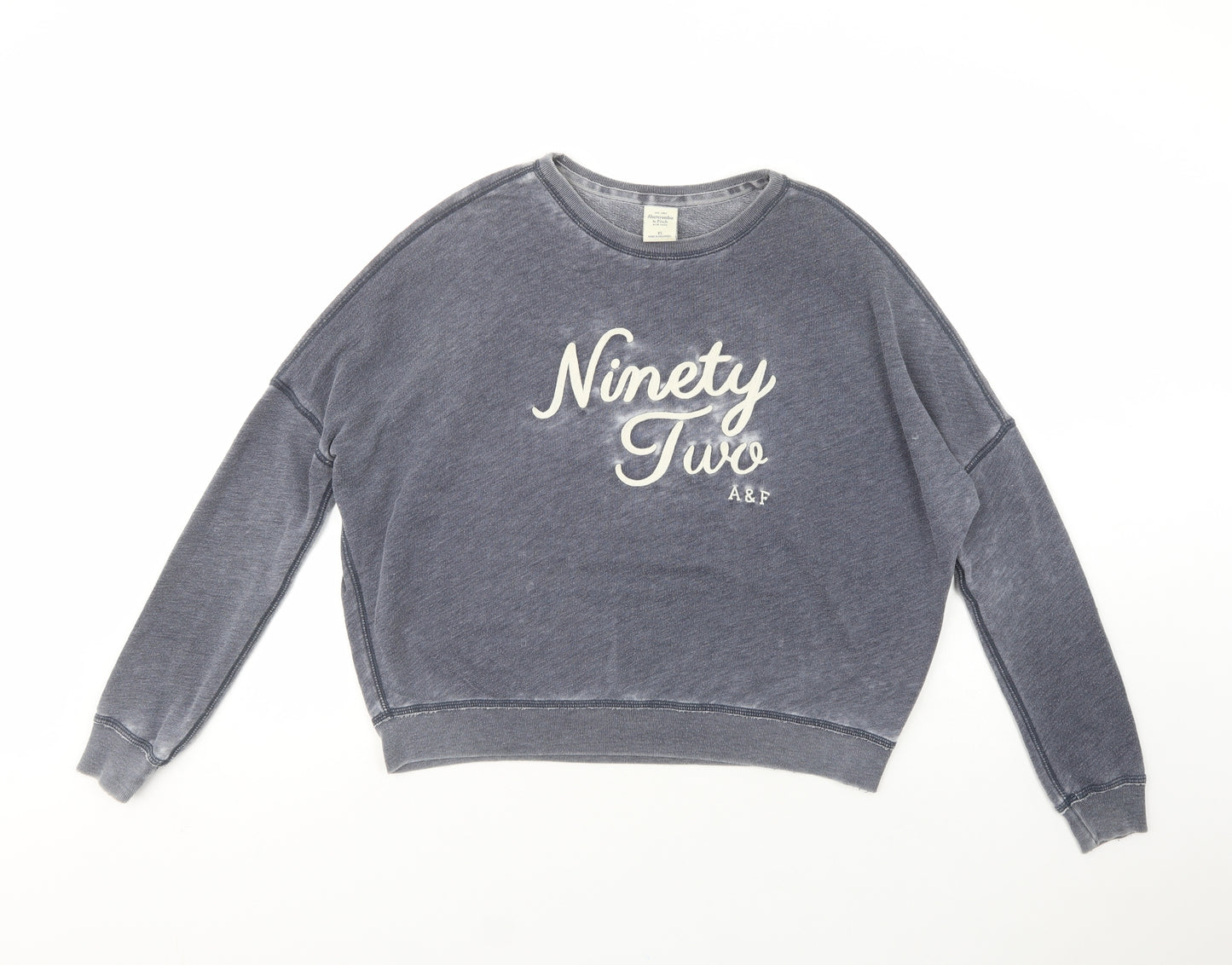 Abercrombie & Fitch Womens Grey  Cotton Pullover Sweatshirt Size XS  Pullover