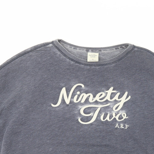 Abercrombie & Fitch Womens Grey  Cotton Pullover Sweatshirt Size XS  Pullover