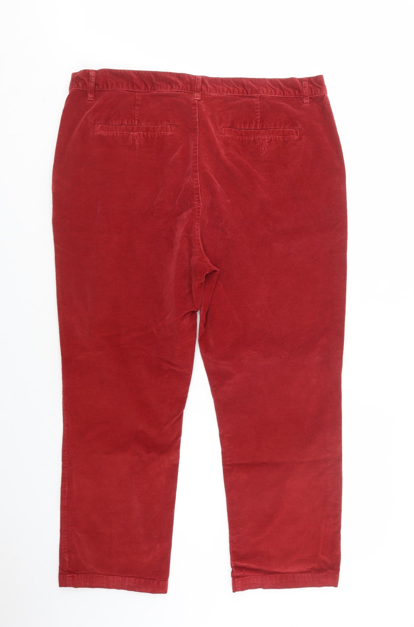 Cotton Traders Mens Red  Cotton Chino Trousers Size 40 in L29 in Regular Button