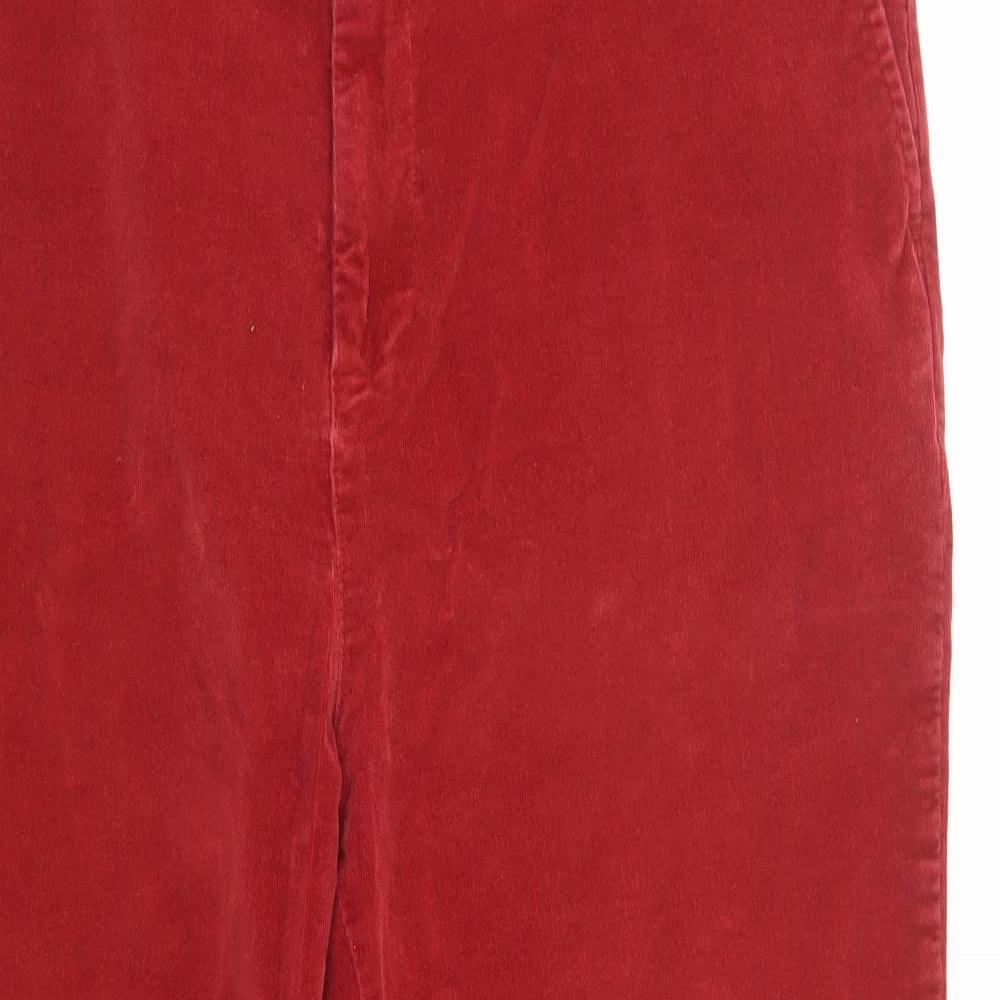 Cotton Traders Mens Red  Cotton Chino Trousers Size 40 in L29 in Regular Button