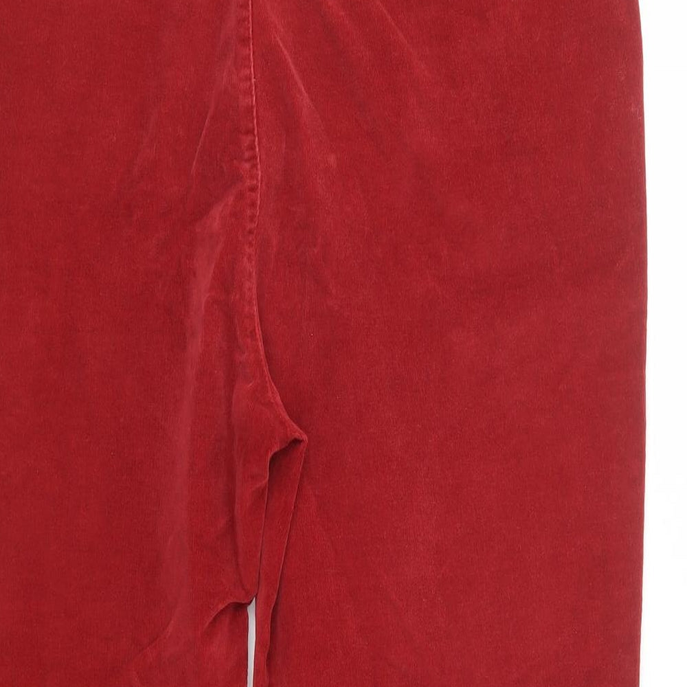 Cotton Traders Mens Red  Cotton Chino Trousers Size 40 in L29 in Regular Button