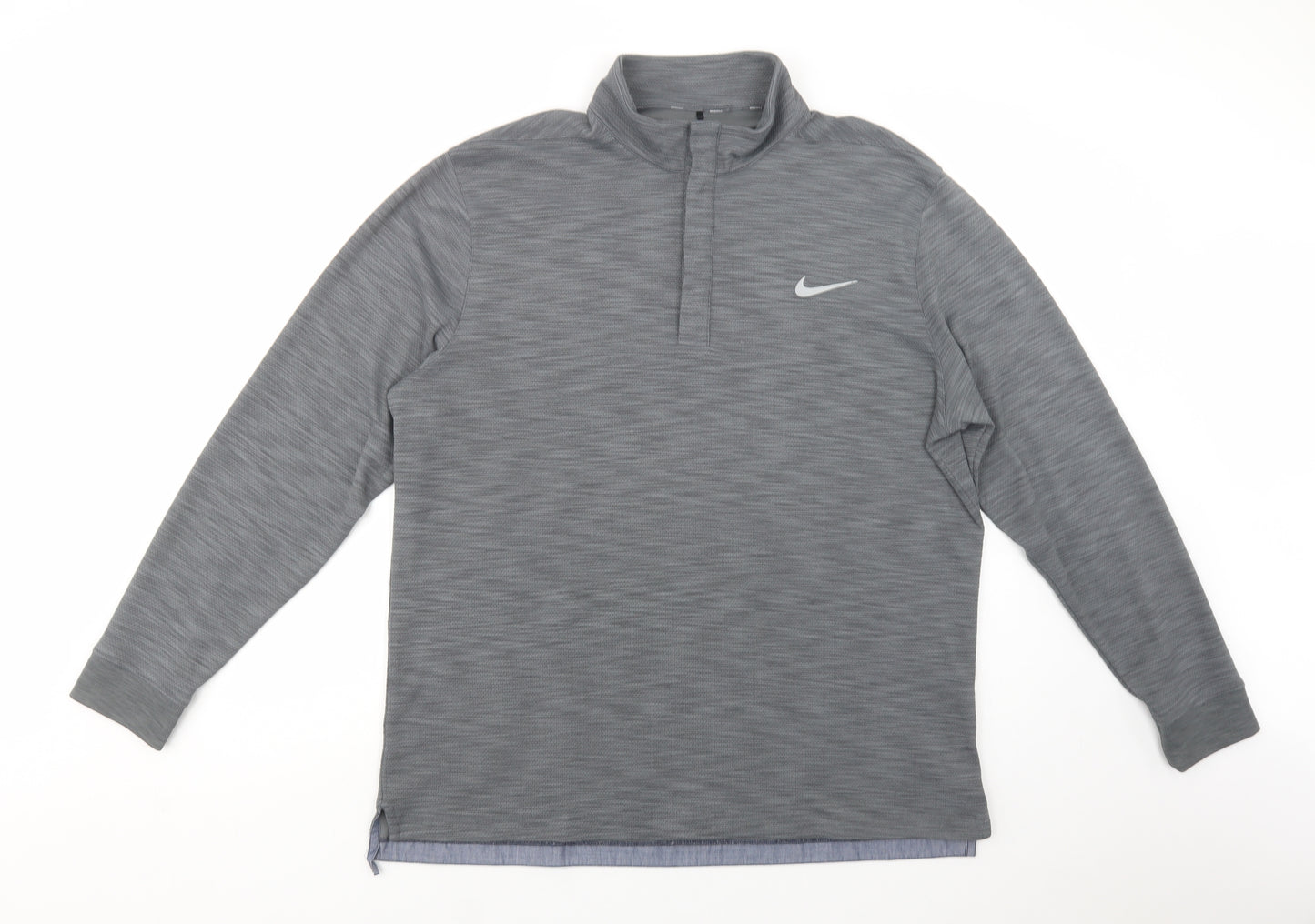 Nike Mens Grey  Polyester Pullover Sweatshirt Size XL