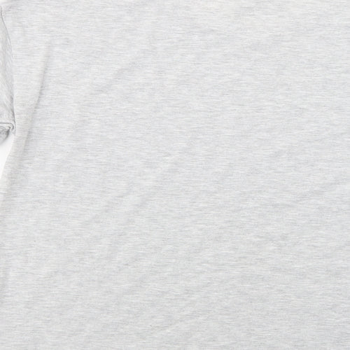Dorothy Perkins Womens Grey  Cotton Basic T-Shirt Size 10 Crew Neck