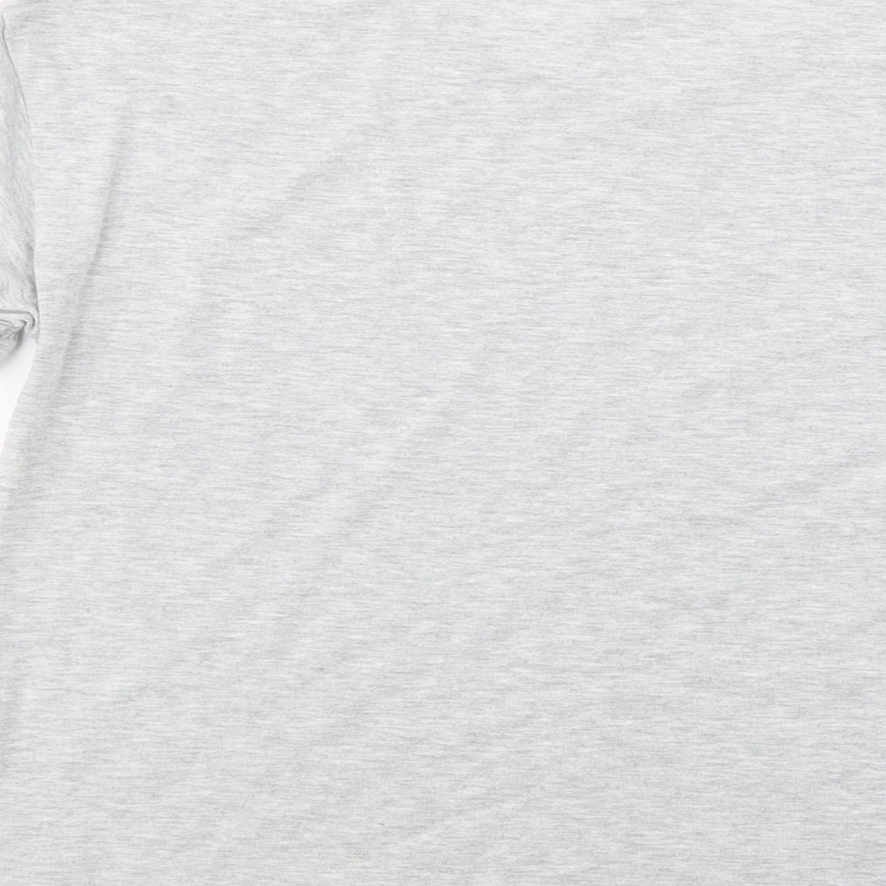 Dorothy Perkins Womens Grey  Cotton Basic T-Shirt Size 10 Crew Neck