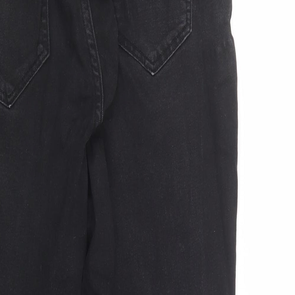 Boohoo Mens Black  Cotton Skinny Jeans Size 30 in L32 in Regular Button