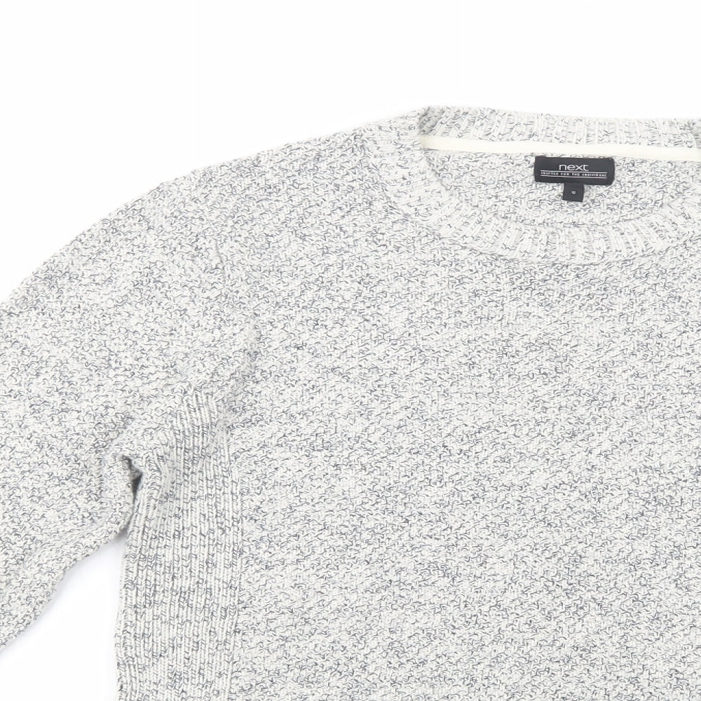 NEXT Mens Grey Crew Neck  Cotton Pullover Jumper Size S