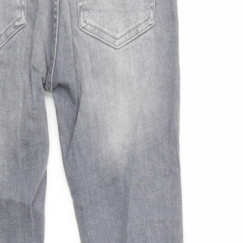 Denim Co. Mens Grey  Cotton Skinny Jeans Size 30 in L32 in Regular Button