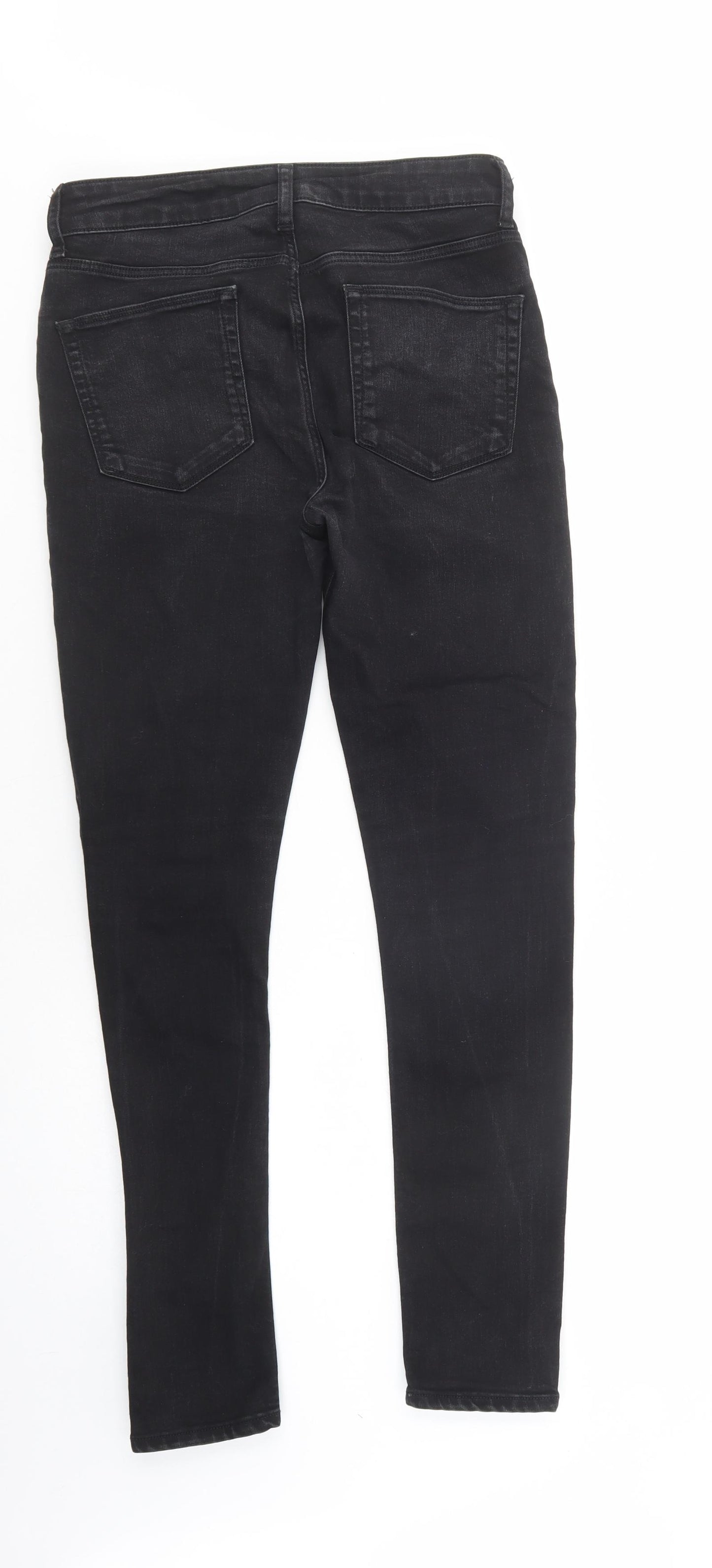 ASOS Mens Black  Cotton Skinny Jeans Size 30 in L32 in Regular Button