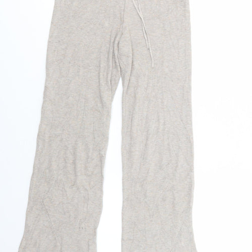 Skin Womens Beige  Cotton  Lounge Pants Size S  Drawstring