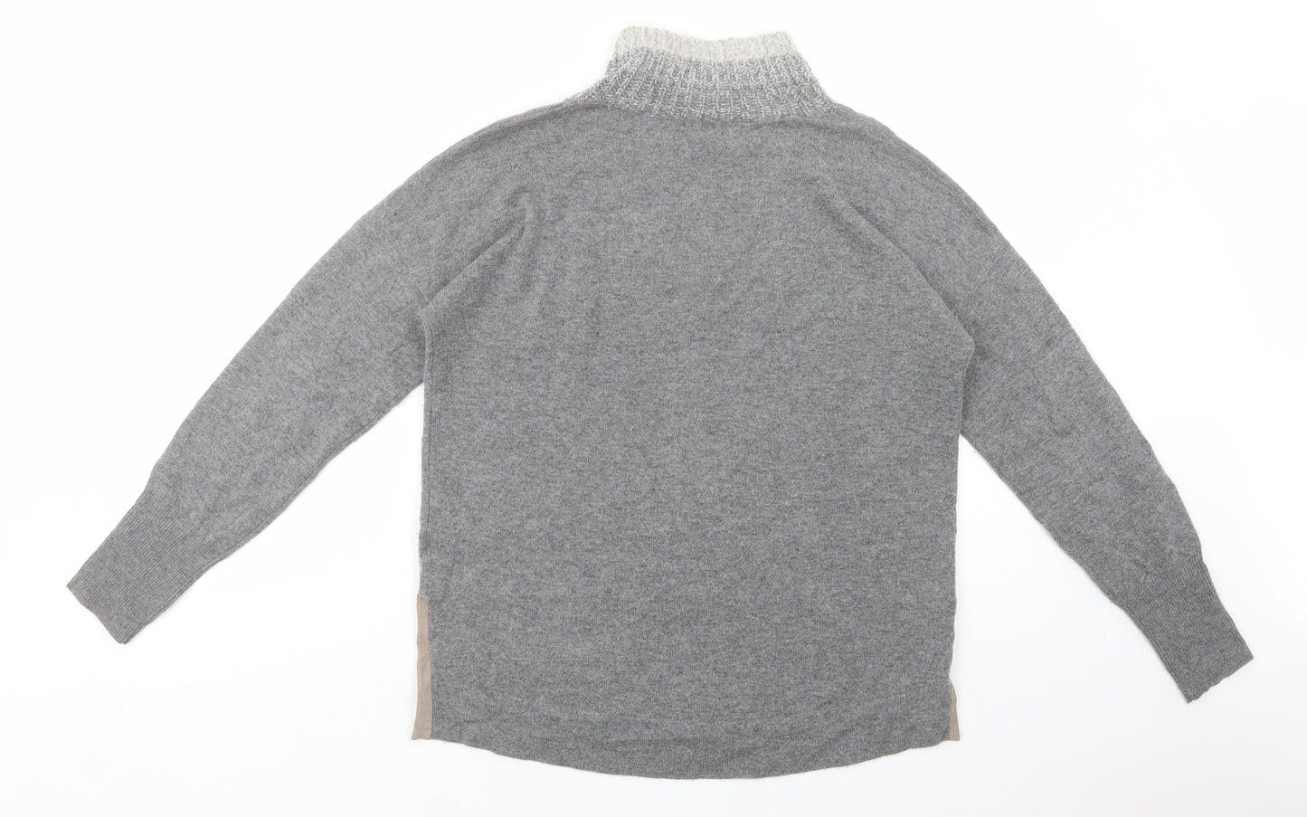 Nice Connection Womens Grey High Neck  Cashmere Pullover Jumper Size M