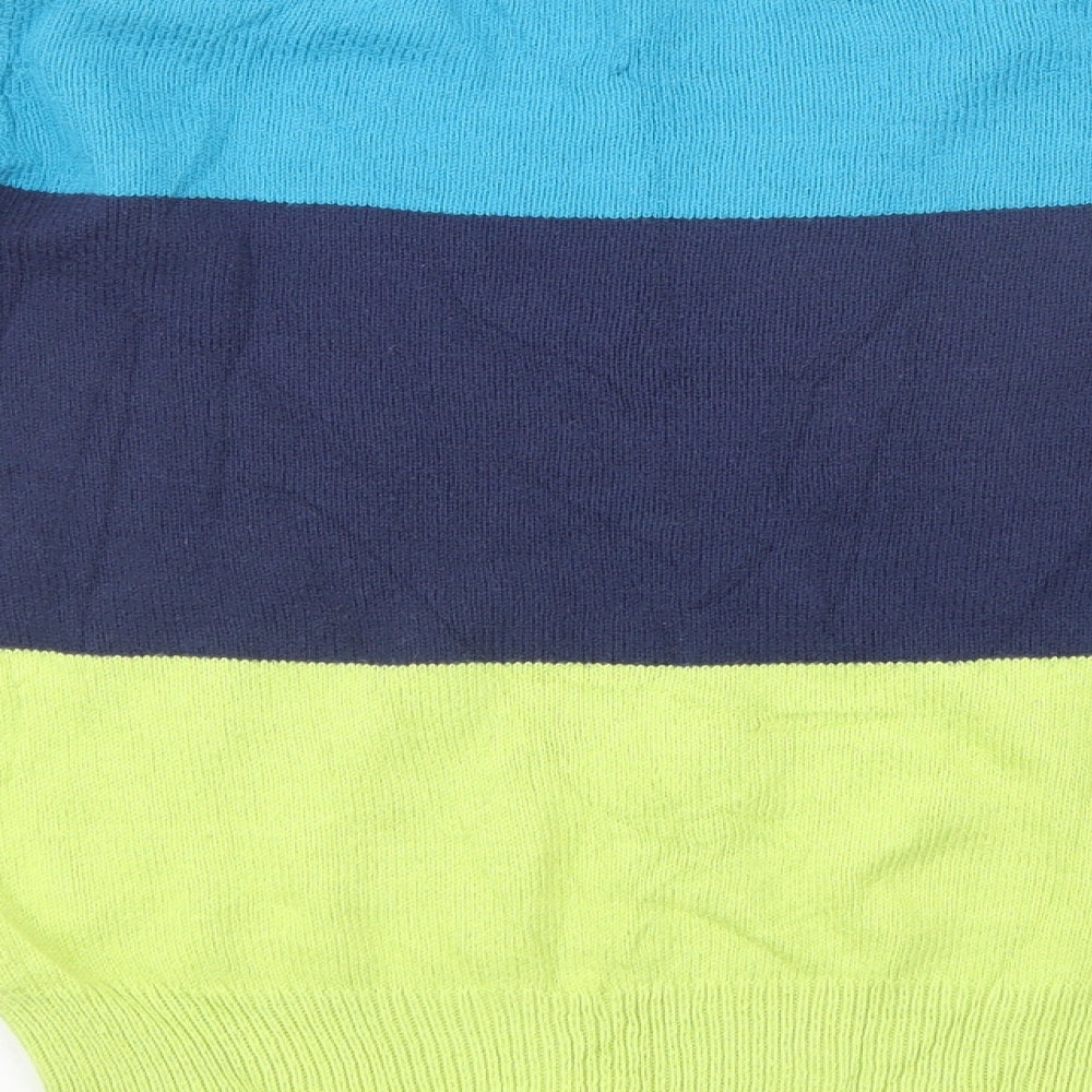 Gap Boys Blue Crew Neck Striped Cotton Pullover Jumper Size 12 Years  Pullover