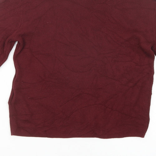 H&M Womens Purple Crew Neck  Viscose Pullover Jumper Size M