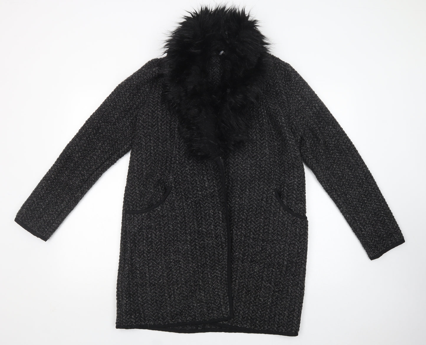 F&F Womens Grey   Overcoat Coatigan Size 14