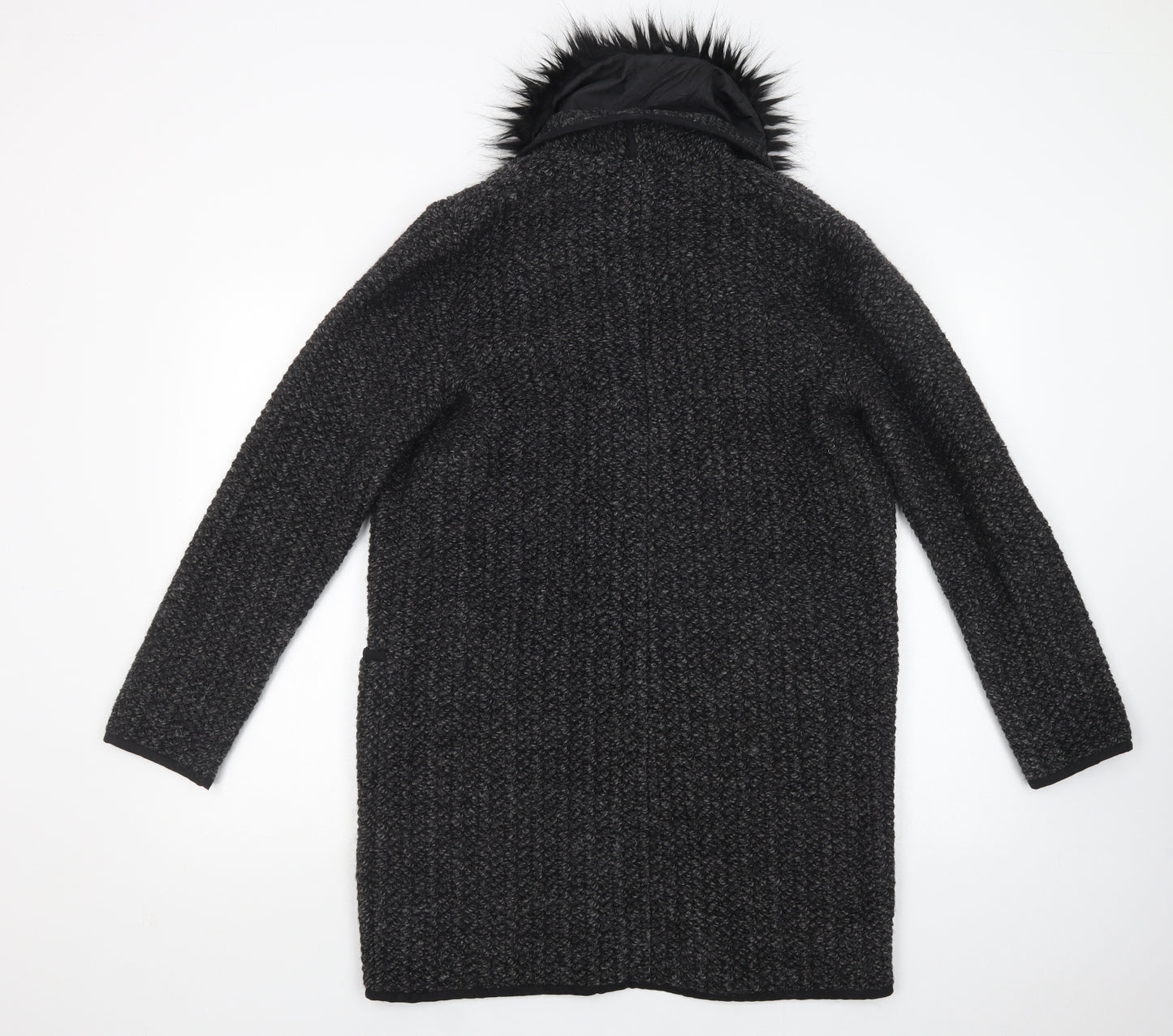 F&F Womens Grey   Overcoat Coatigan Size 14