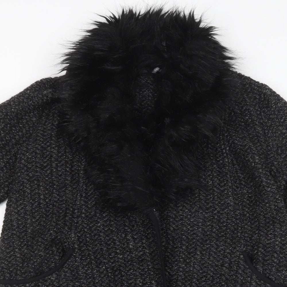 F&F Womens Grey   Overcoat Coatigan Size 14