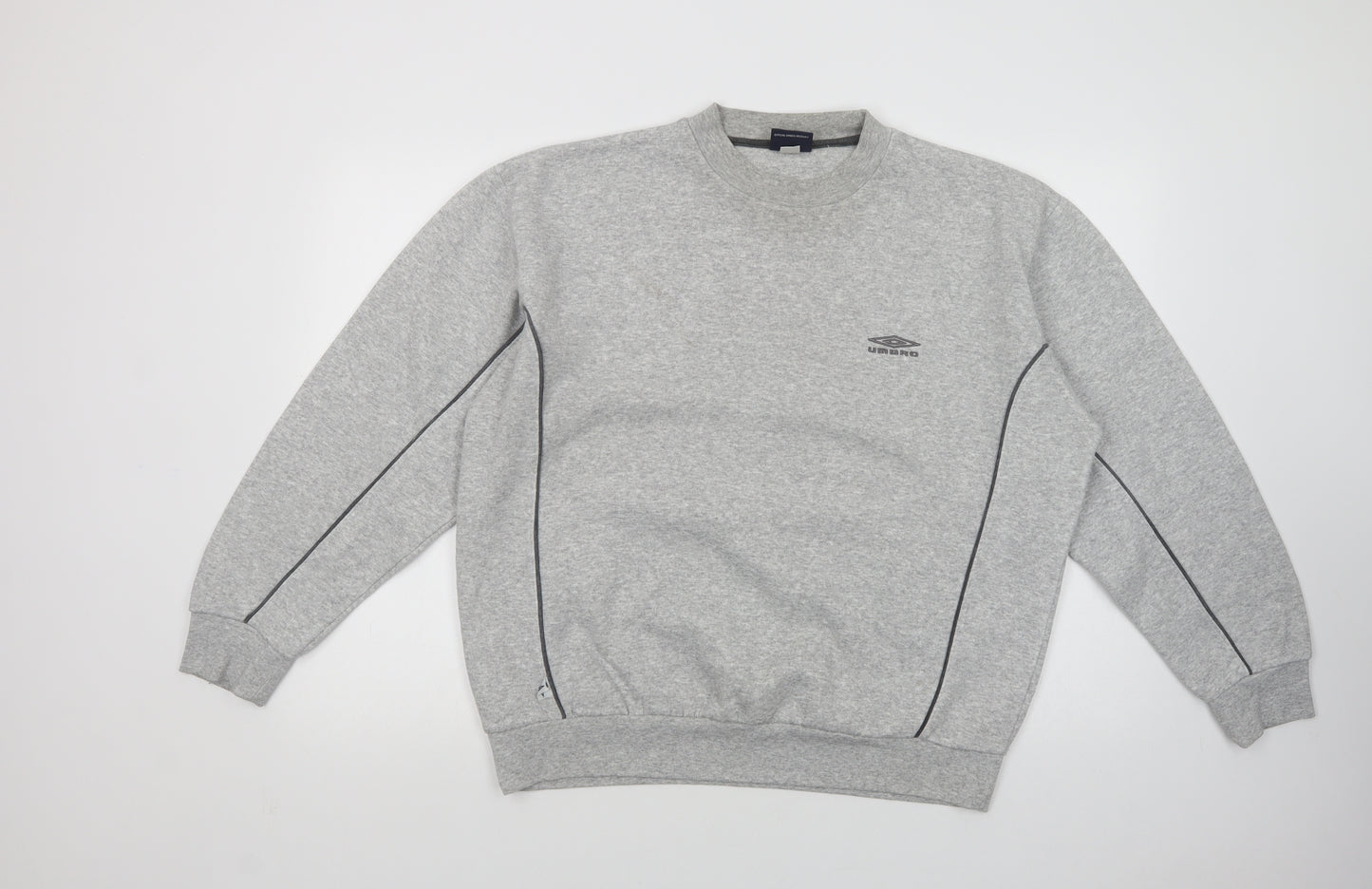 Umbro Mens Grey  Polyester Pullover Sweatshirt Size L