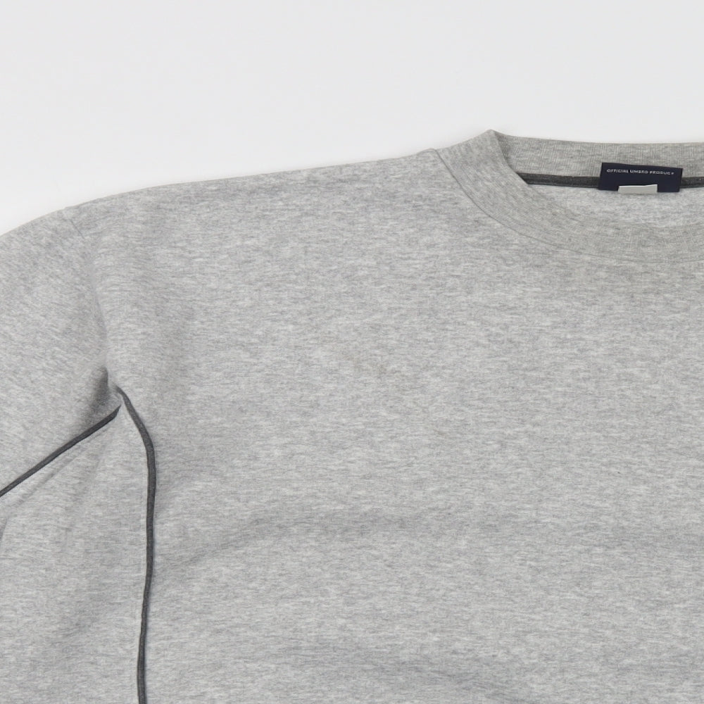 Umbro Mens Grey  Polyester Pullover Sweatshirt Size L