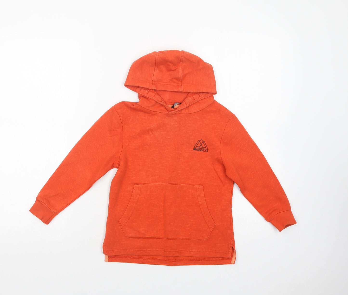 George Boys Orange  Cotton Pullover Hoodie Size 4-5 Years  Pullover