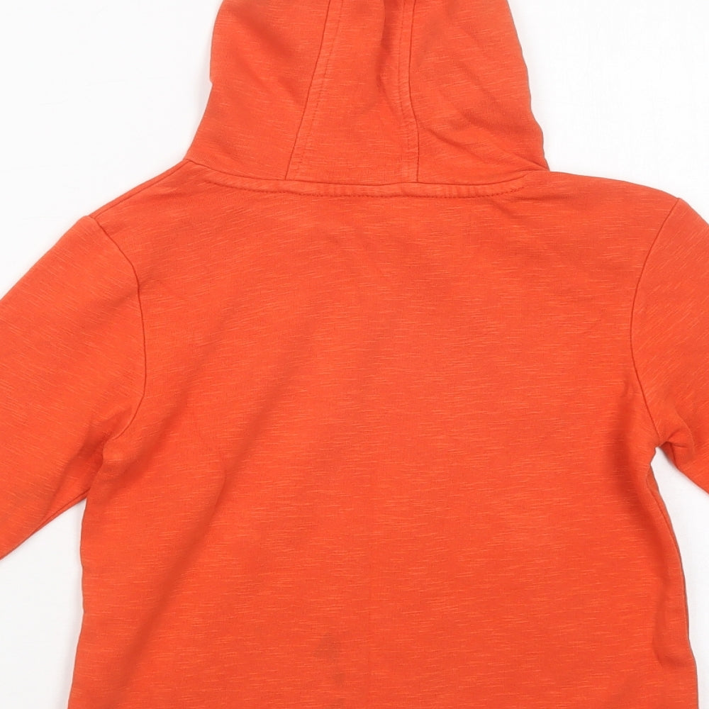 George Boys Orange  Cotton Pullover Hoodie Size 4-5 Years  Pullover