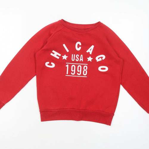 Primark Girls Red  Cotton Pullover Sweatshirt Size 9-10 Years  Pullover - Chicago