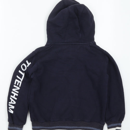Tottenham Hotspur Boys Blue  Cotton Full Zip Hoodie Size 7-8 Years  Zip - Tottenham Hotspur