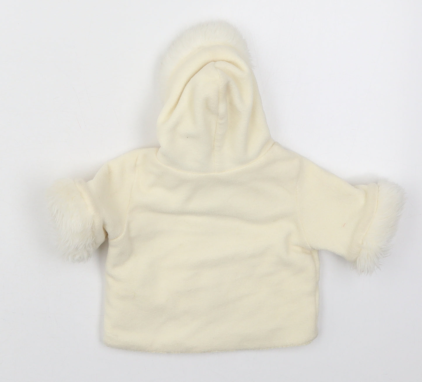 Marks and Spencer Girls Ivory   Jacket  Size Newborn   Zip - Castle