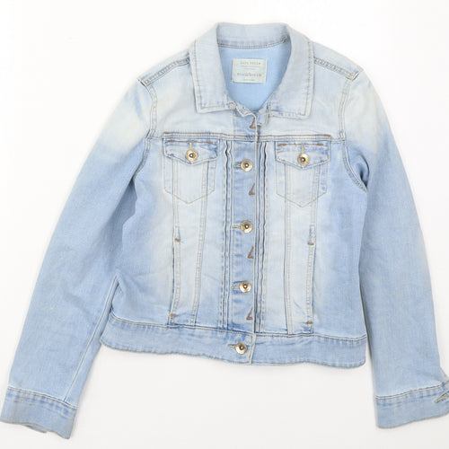 Zara Girls Blue   Jacket  Size 11-12 Years  Button