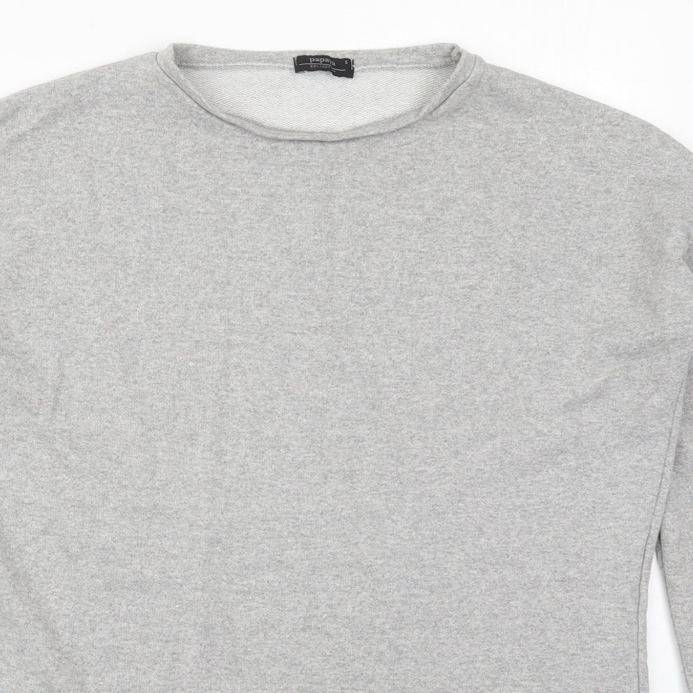 Papaya Womens Grey  Polyester Pullover Sweatshirt Size S  Pullover