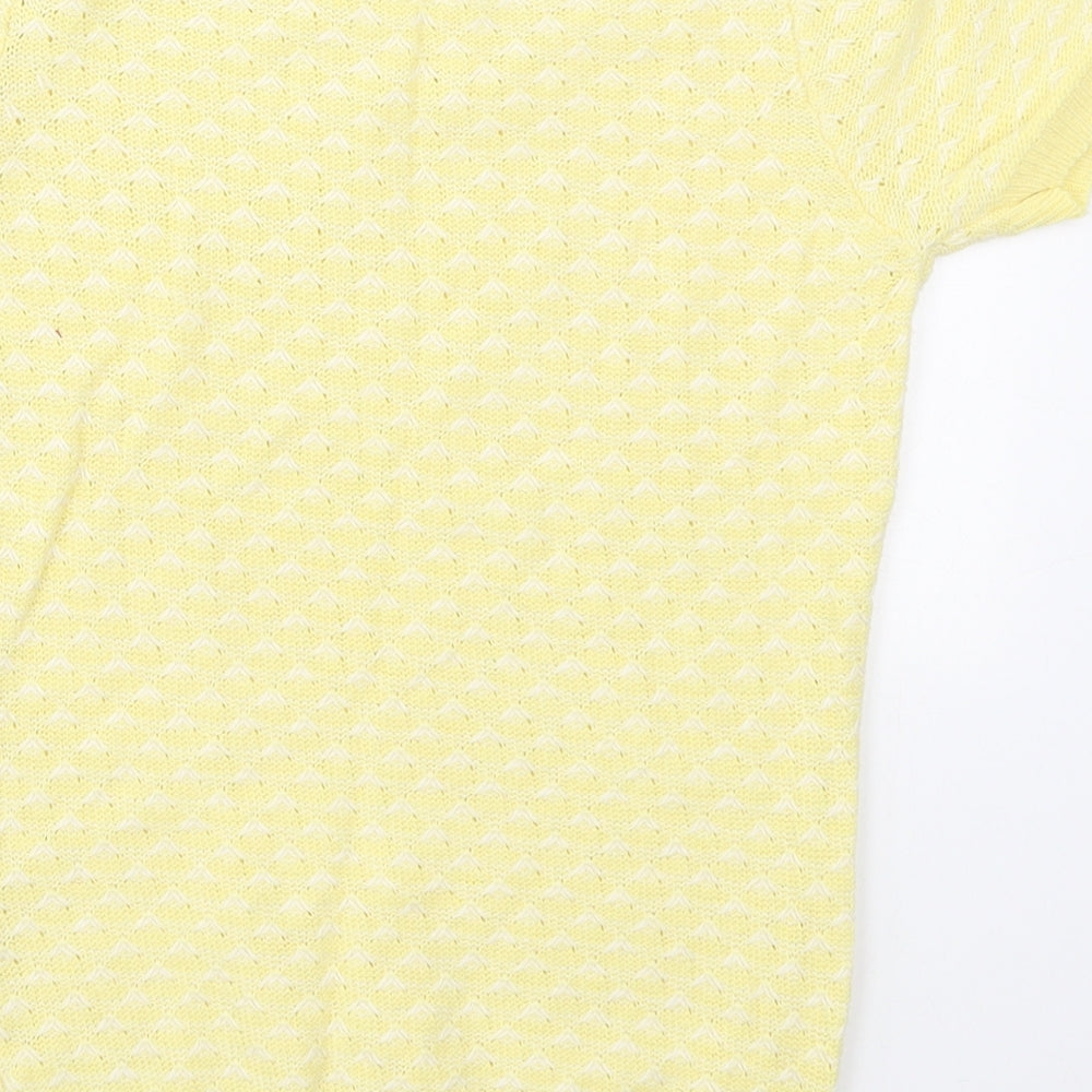 NEXT Womens Yellow Crew Neck  Cotton Pullover Jumper Size 6