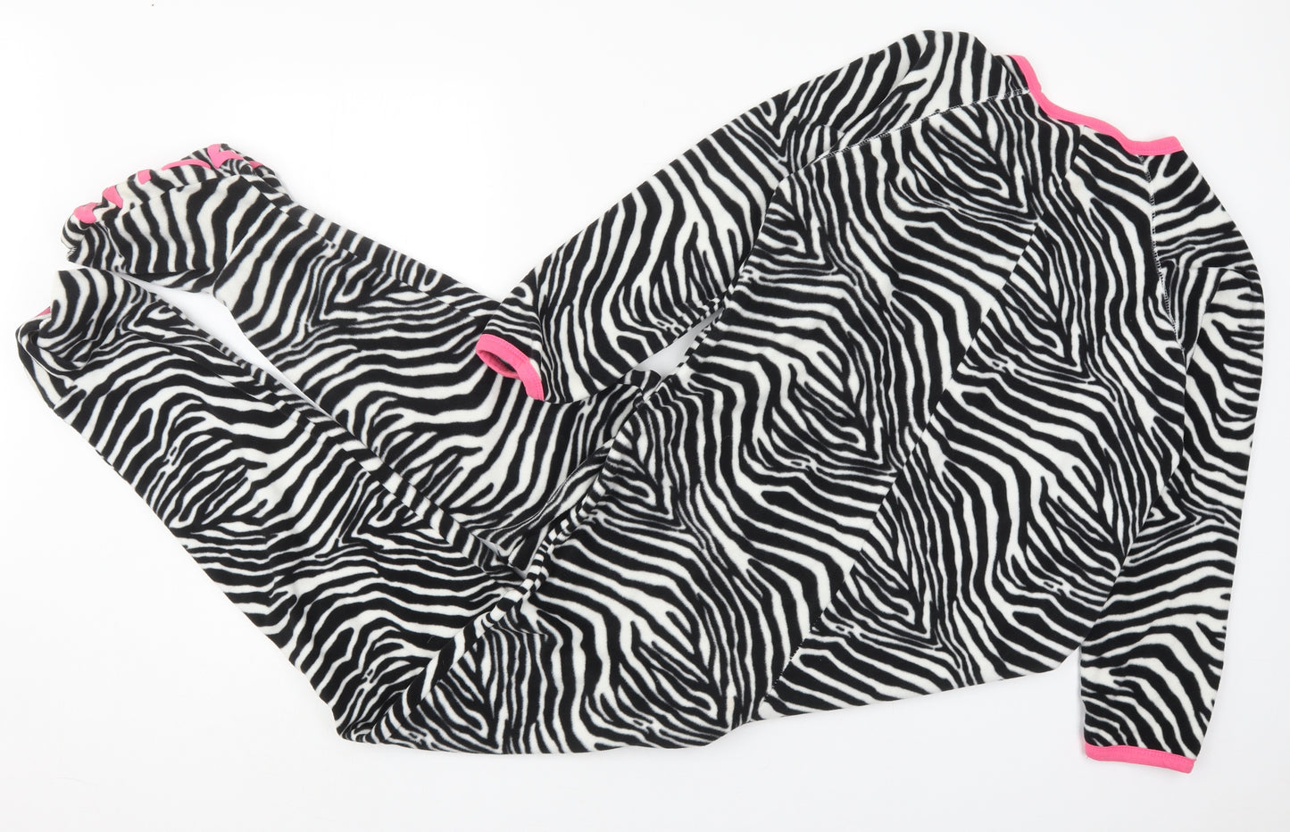 Primark Womens Black Animal Print Polyester Capri One Piece Size 8  Zip