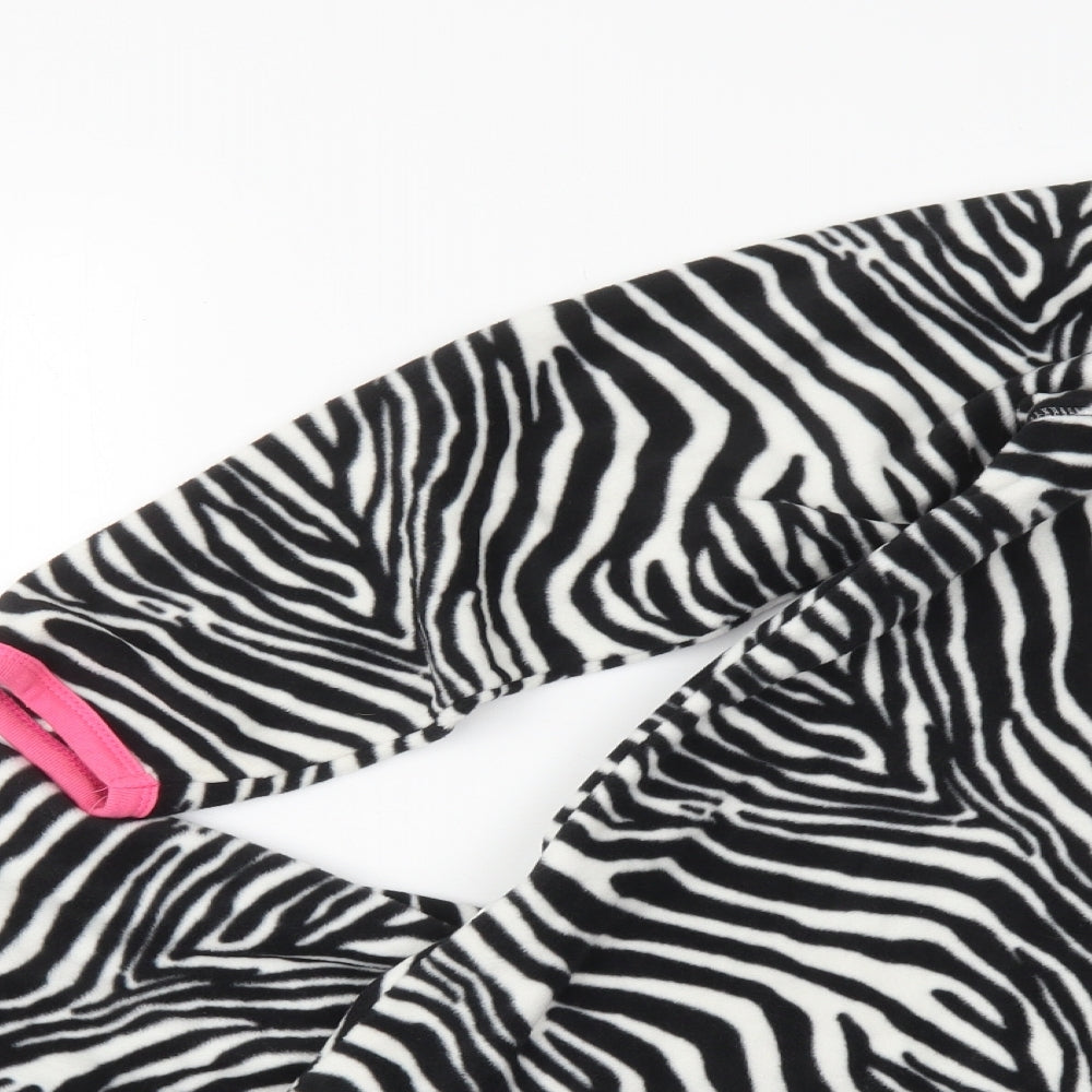 Primark Womens Black Animal Print Polyester Capri One Piece Size 8  Zip