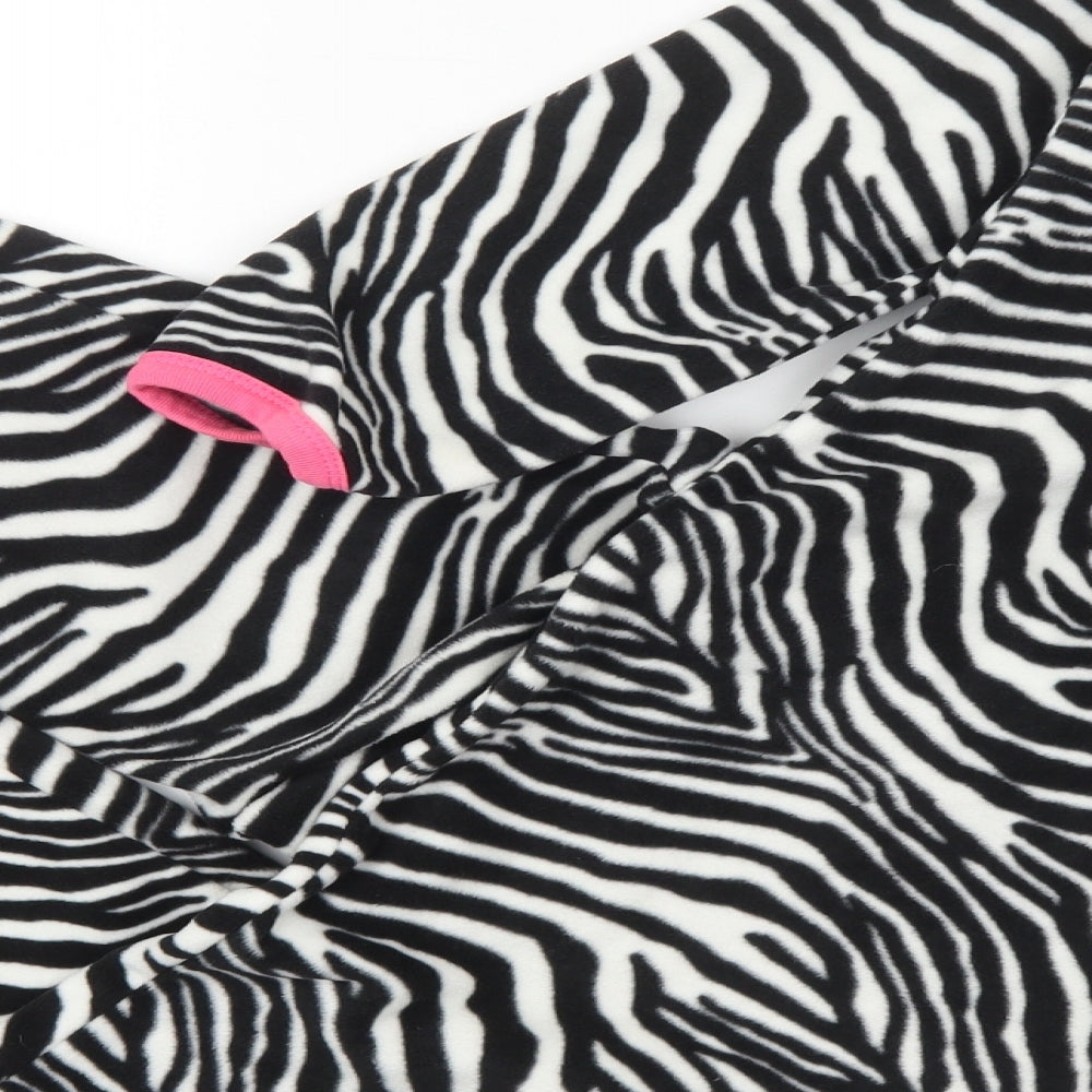 Primark Womens Black Animal Print Polyester Capri One Piece Size 8  Zip