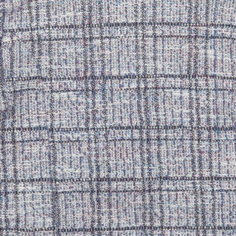 Klass Womens Blue Check  Jacket  Size 14  Zip