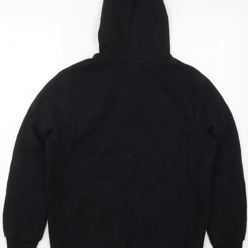 River Island Mens Black  Cotton Pullover Hoodie Size M   - PRLFC