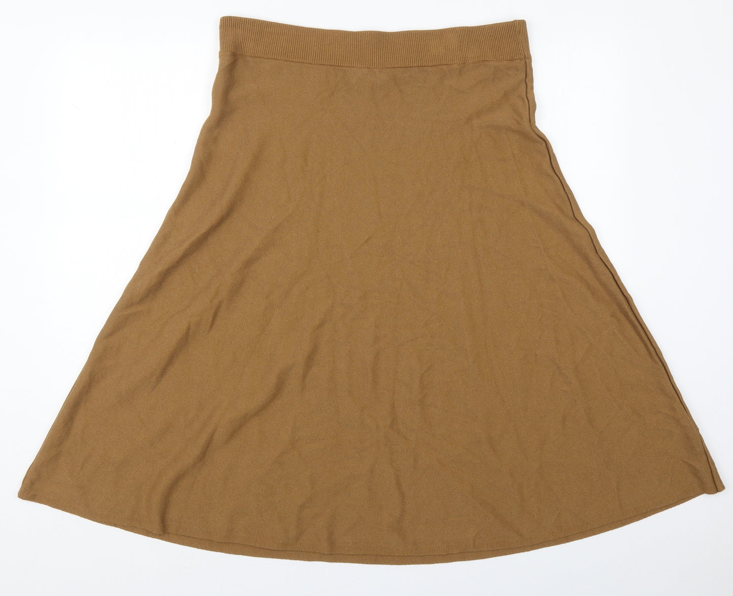 Marks and Spencer Womens Brown  Viscose Skater Skirt Size 18