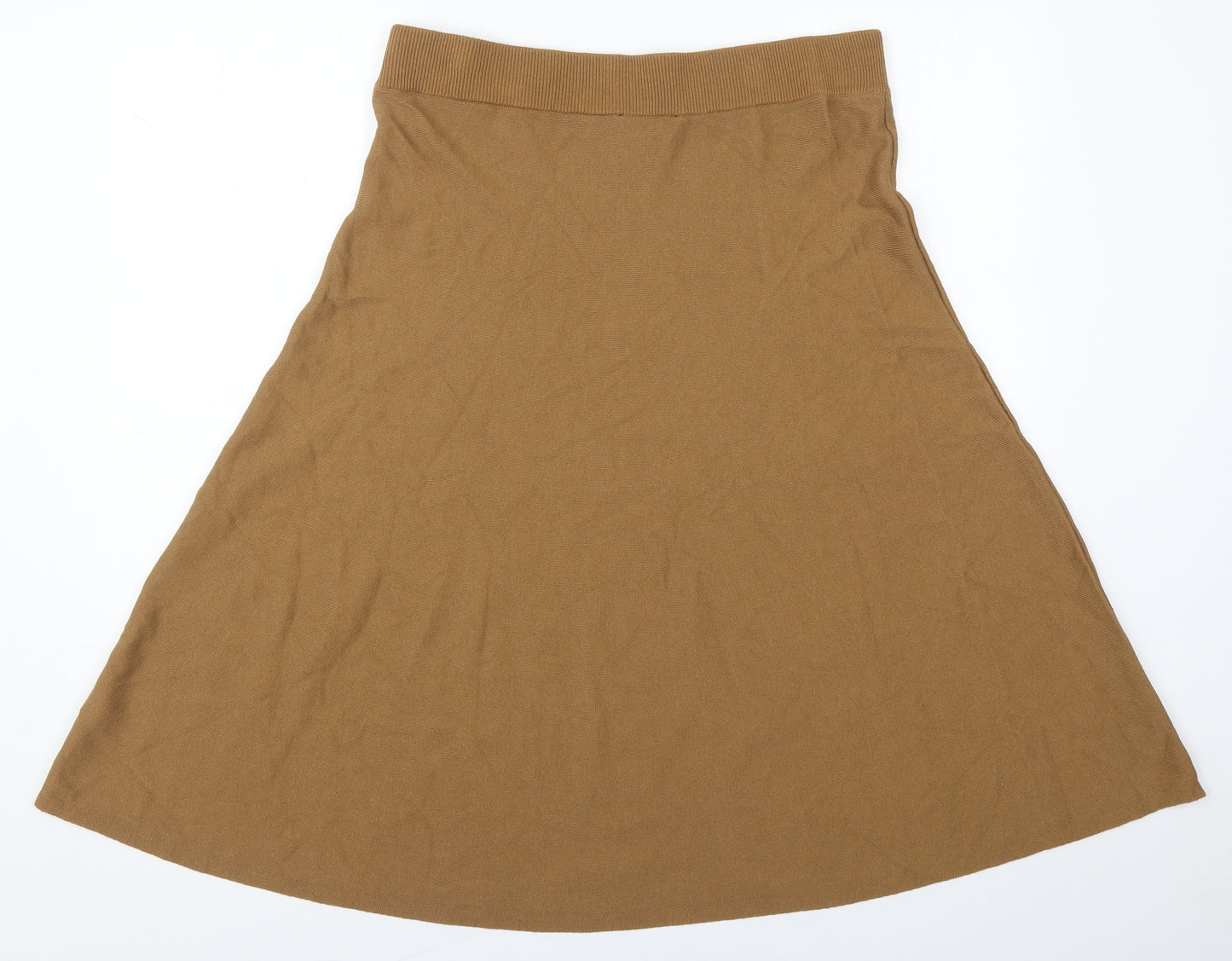 Marks and Spencer Womens Brown  Viscose Skater Skirt Size 18