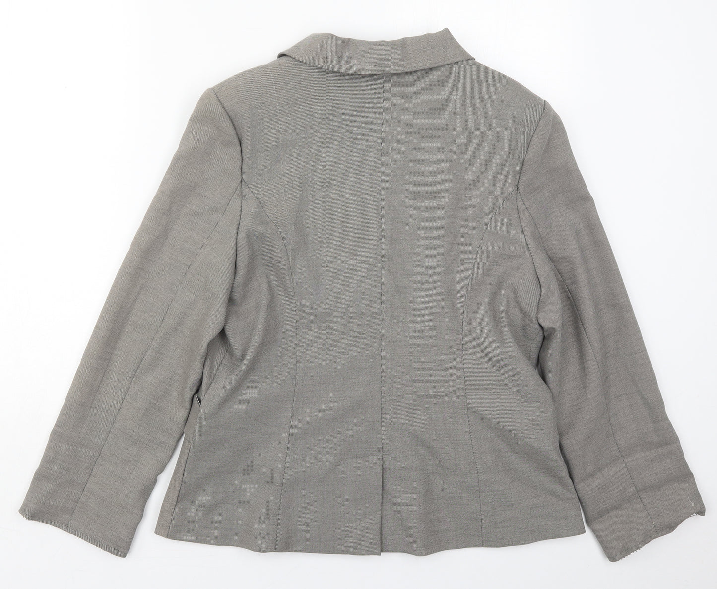 Denim Co Womens Grey  Polyester Jacket Suit Jacket Size 14