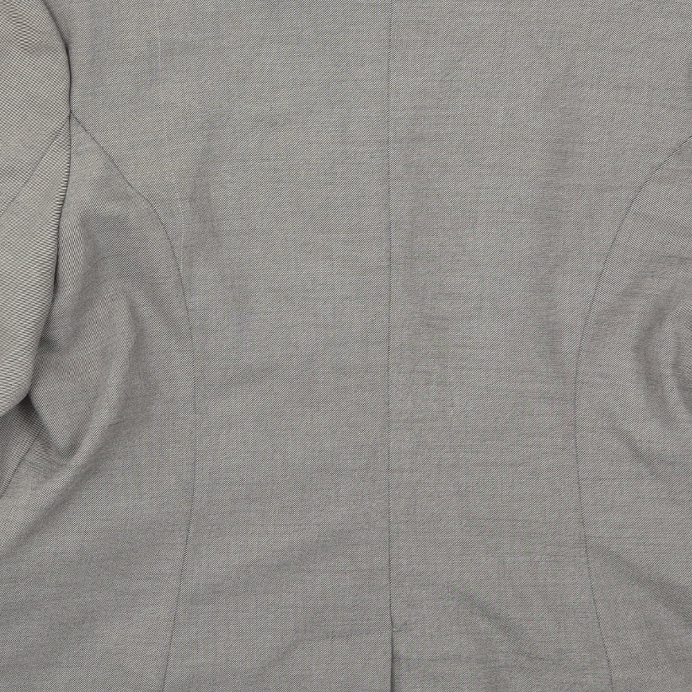 Denim Co Womens Grey  Polyester Jacket Suit Jacket Size 14