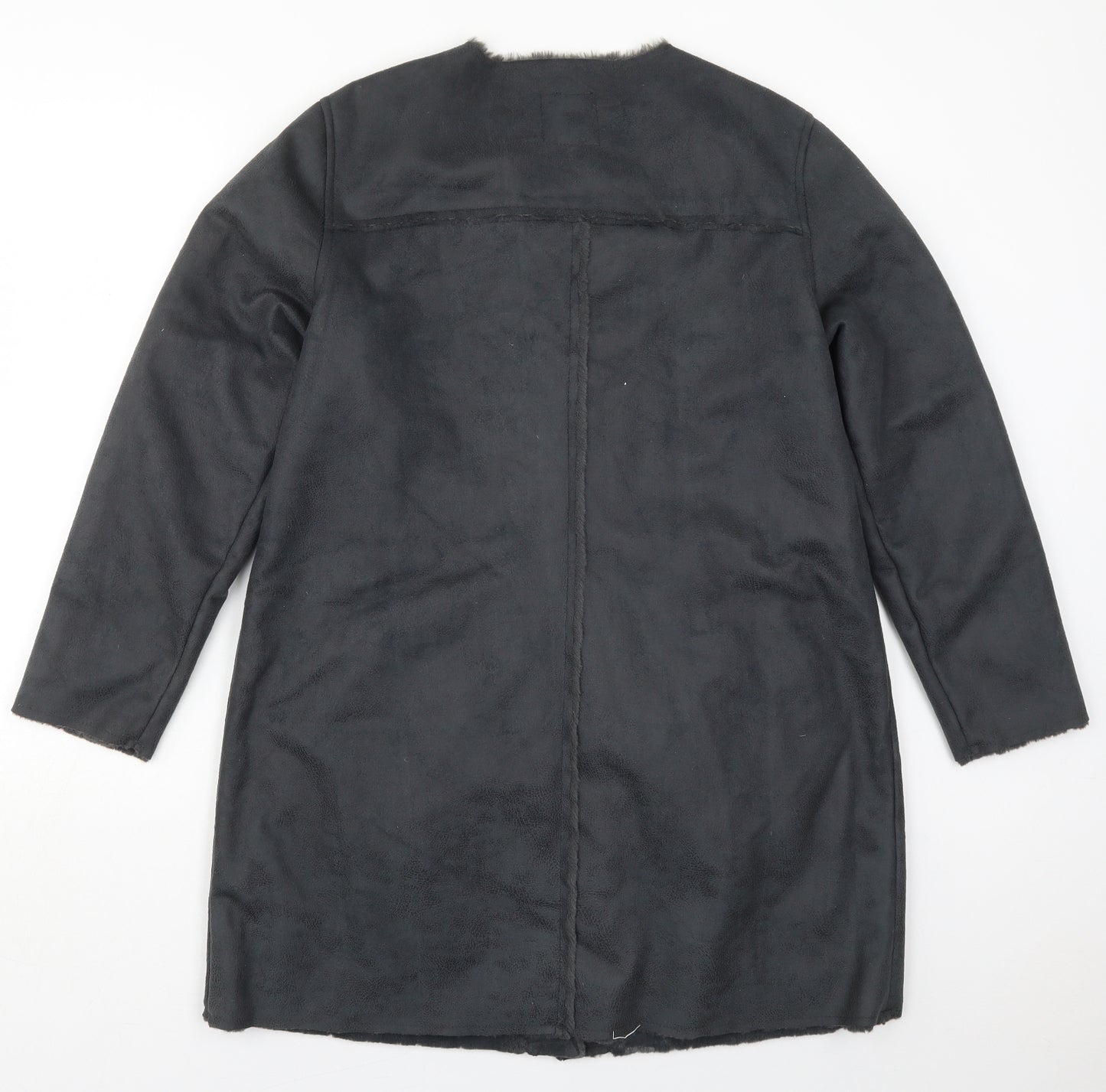 Viz-A-Viz Womens Grey   Pea Coat Coat Size M  Button