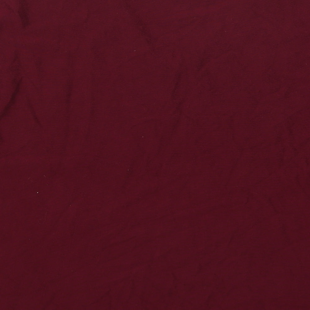 Debenhams Womens Red V-Neck  Viscose Pullover Jumper Size M