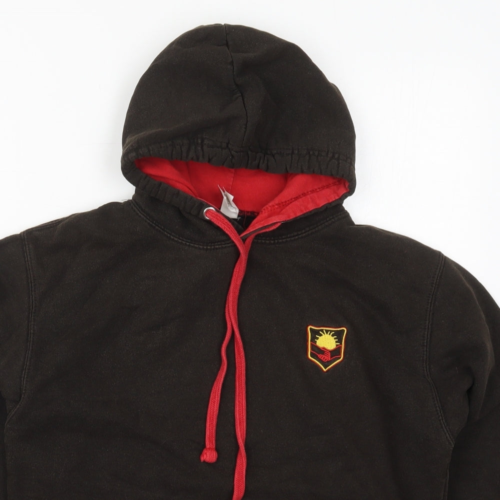 All We Do is Mens Brown  Cotton Pullover Hoodie Size S   - Handshake