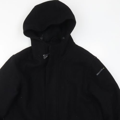 Duck & Cover Mens Black   Jacket Coat Size M  Zip