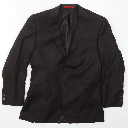 Preworn Mens Grey  Polyester Jacket Suit Jacket Size 36