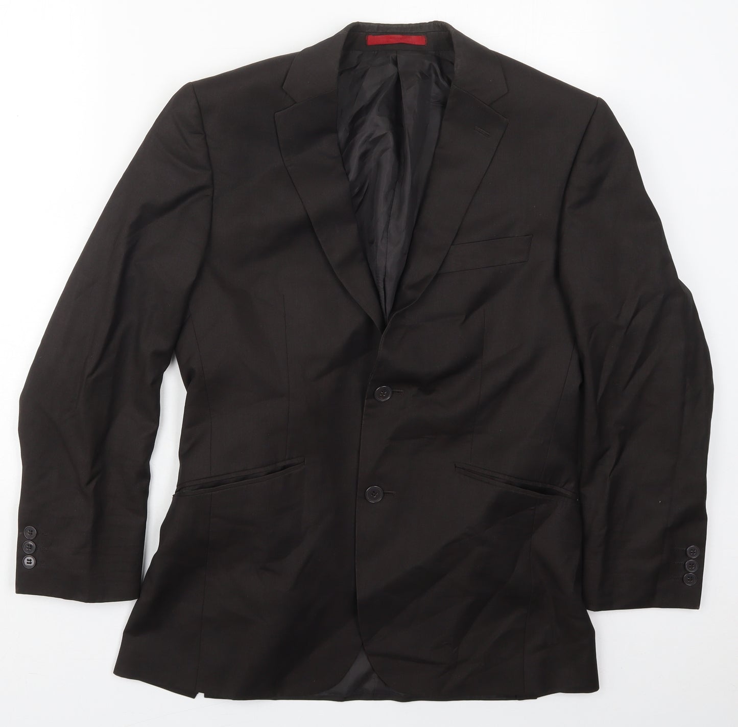 Preworn Mens Grey  Polyester Jacket Suit Jacket Size 36