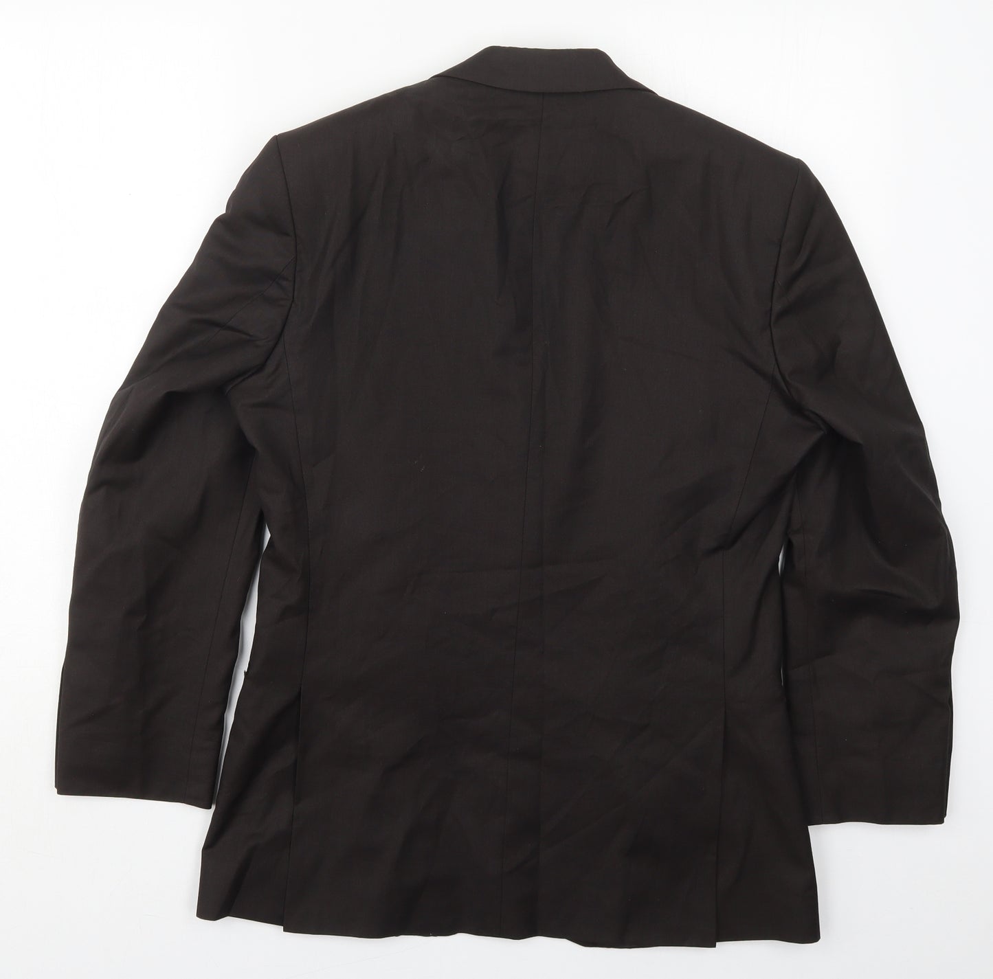 Preworn Mens Grey  Polyester Jacket Suit Jacket Size 36